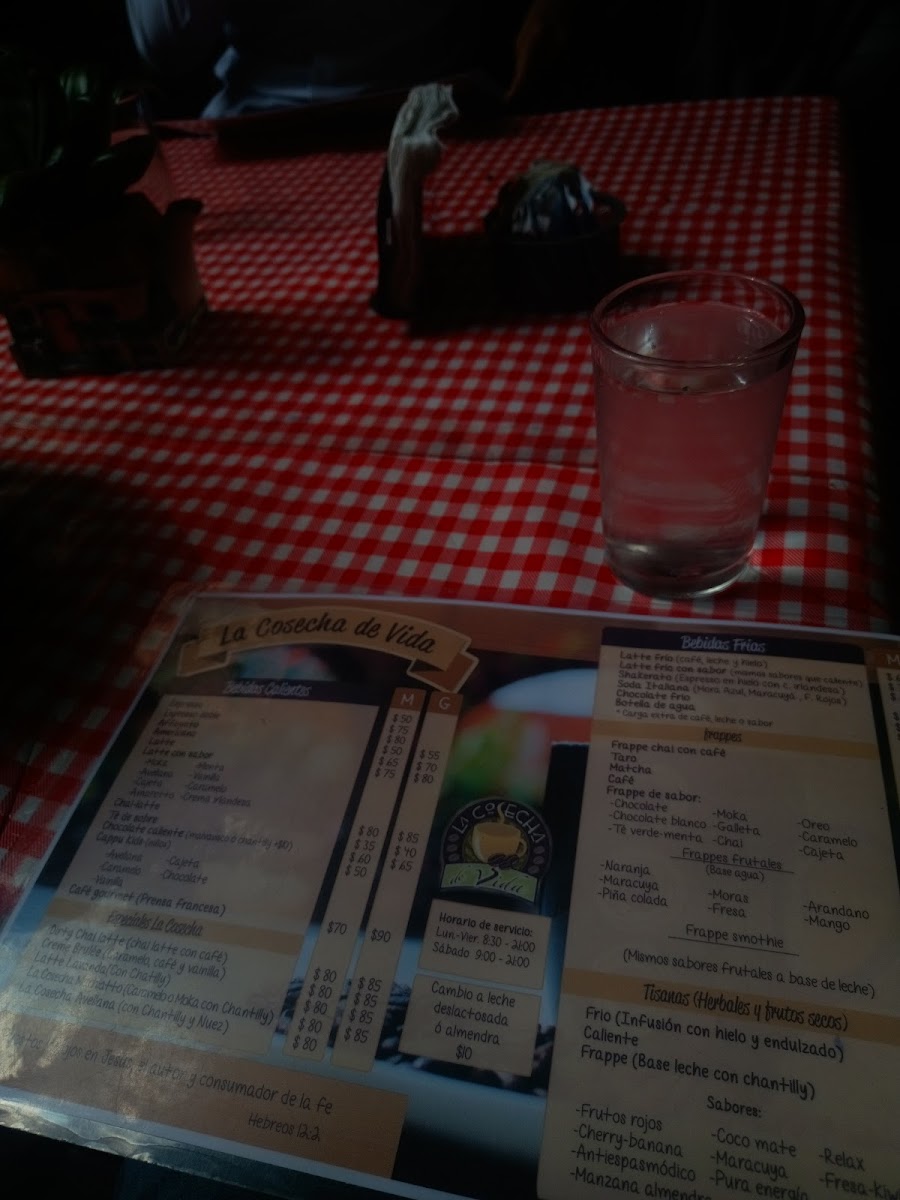 La cosecha de vida Menu - Image 3